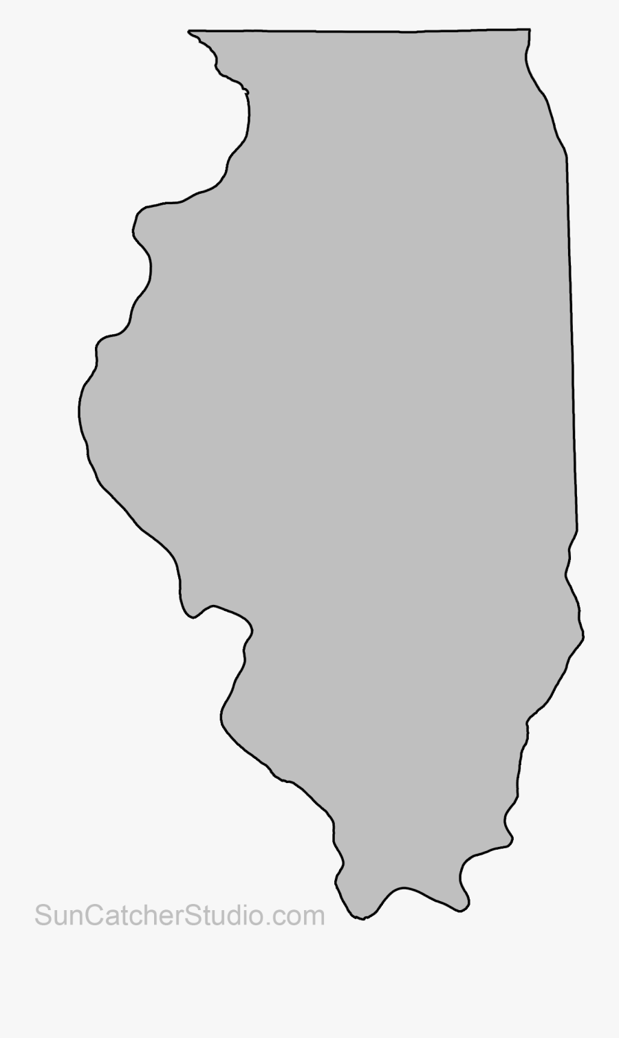 Illinois State Shape, Transparent Clipart