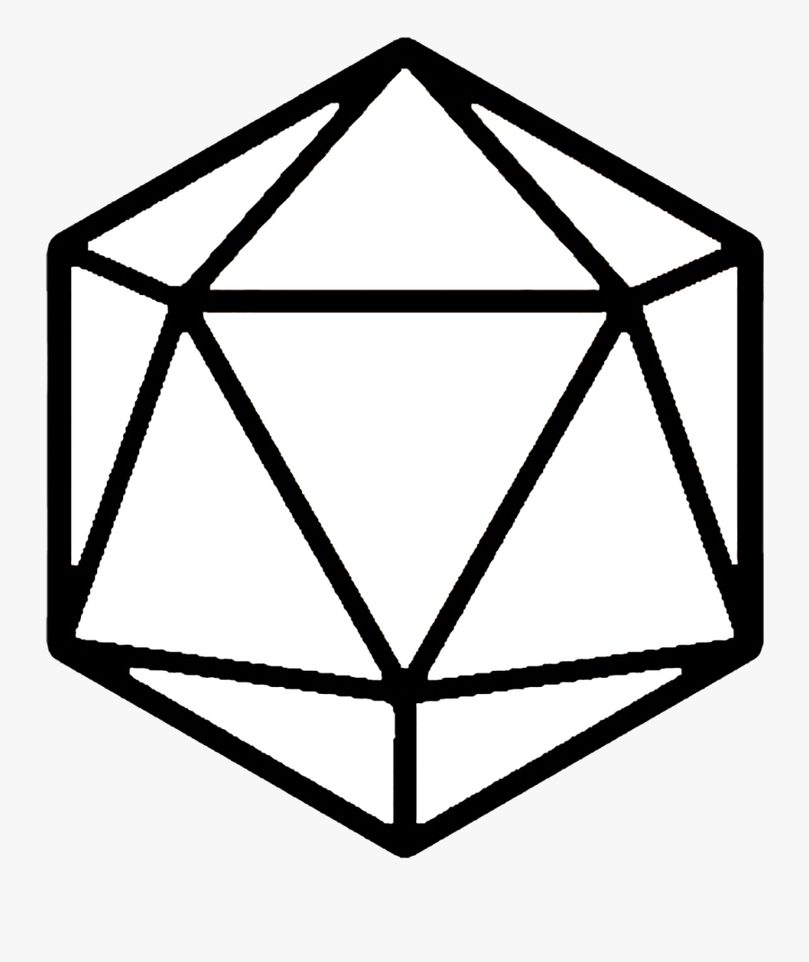 Transparent D20 Clipart - 20 Sided Dice Png, Transparent Clipart