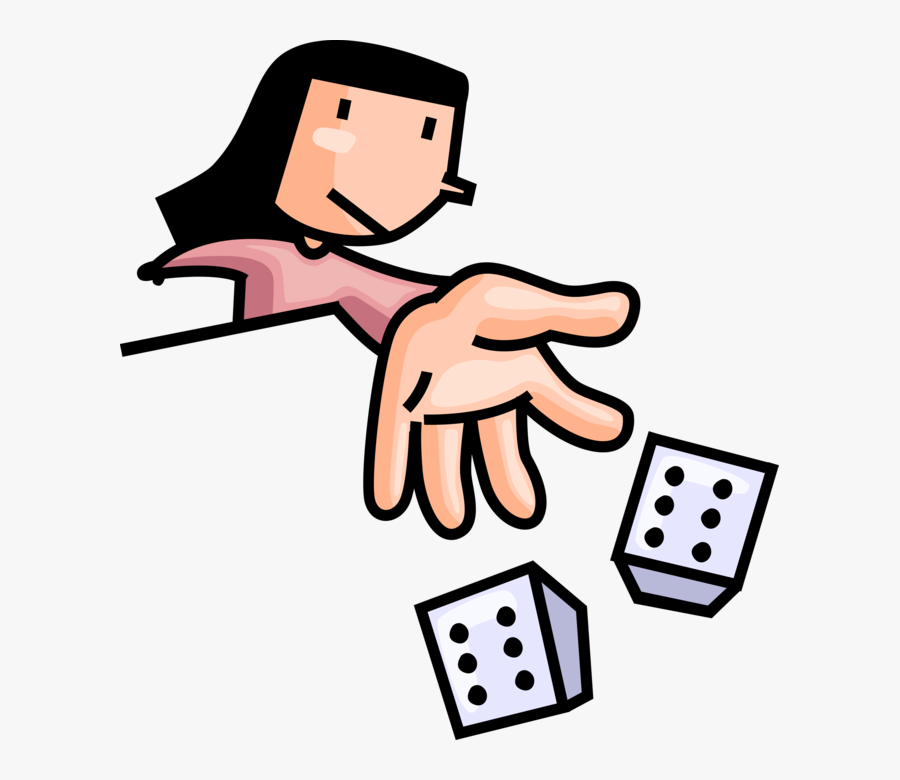 Image Casino Gambler Rolls Image - Cartoon Hand Rolling Dice, Transparent Clipart