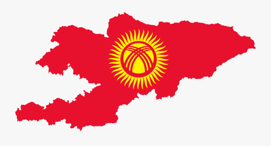 Kyrgyzstan Map Flag - Kyrgyzstan Map And Flag, Transparent Clipart