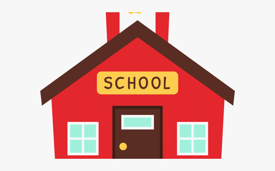 Home Clipart School - School House Gif, Transparent Clipart