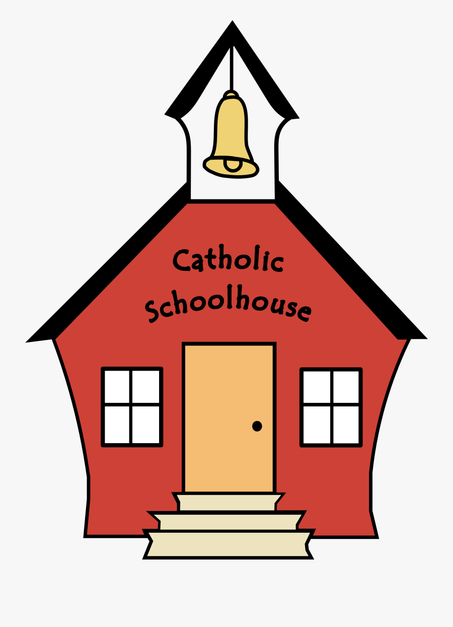 Catholic Schoolhouse Logo, Transparent Clipart