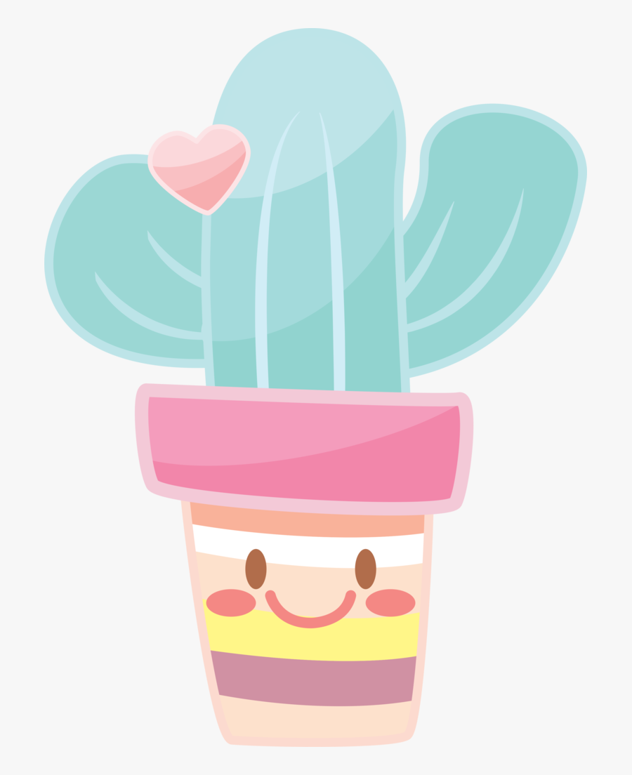 Potted Love Cactus Cookie Cutter, Transparent Clipart