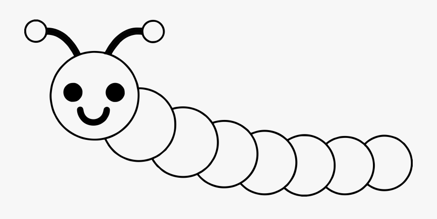 Caterpillar Insect Clipart Black And White, Transparent Clipart