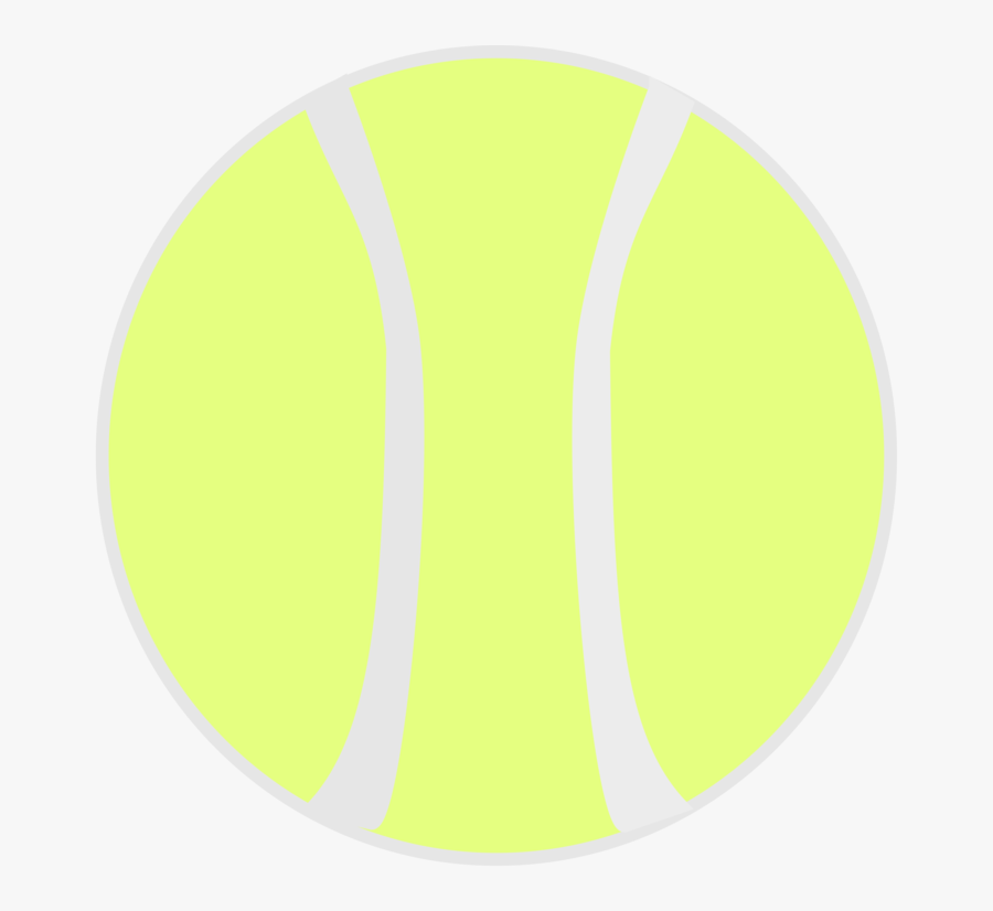 Free Vector Flat Yellow Tennis Ball Clip Art - Circle, Transparent Clipart
