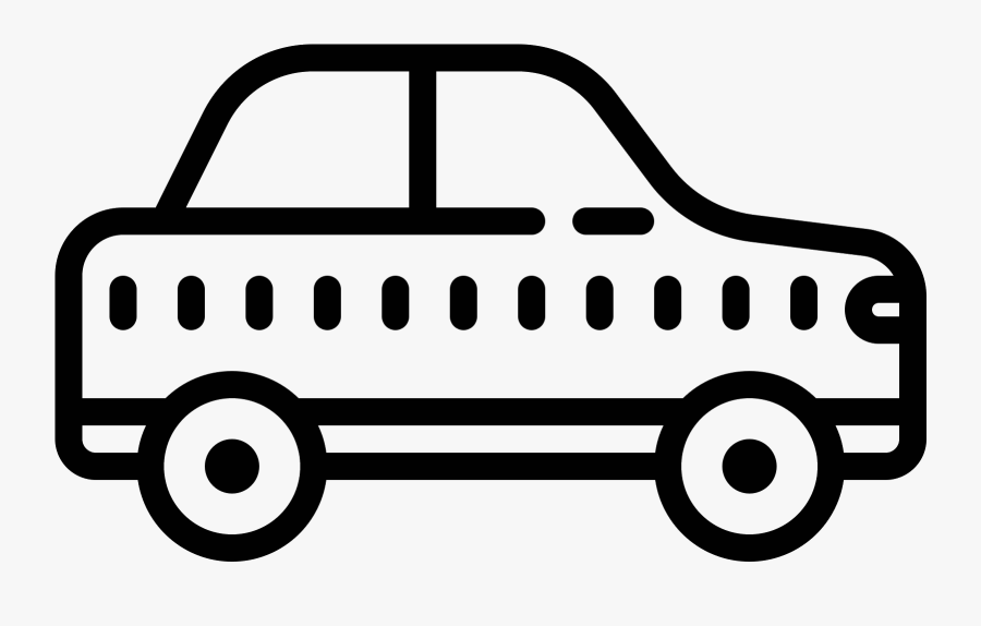 Sedan Icon Black - Ice Cream Truck Outline, Transparent Clipart