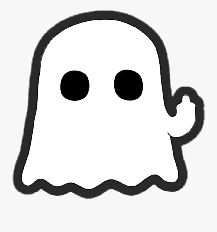 Transparent Cute Ghost Png - Ghost With Middle Finger, Transparent Clipart