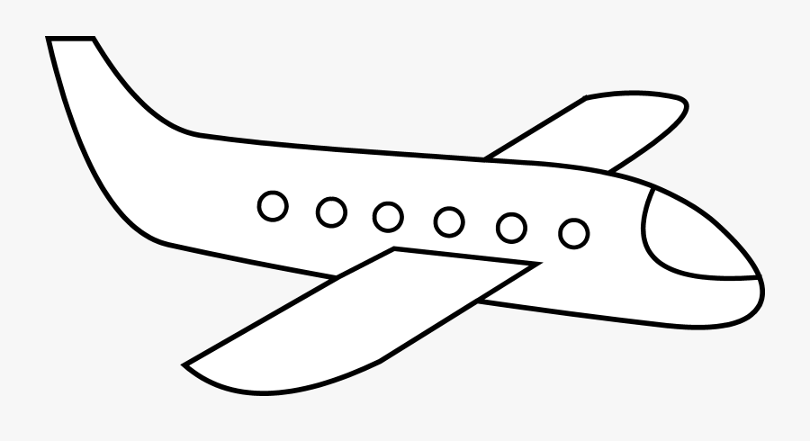 Free Airplane Clip Art Acoloring - Simple Picture Of Aeroplanes, Transparent Clipart