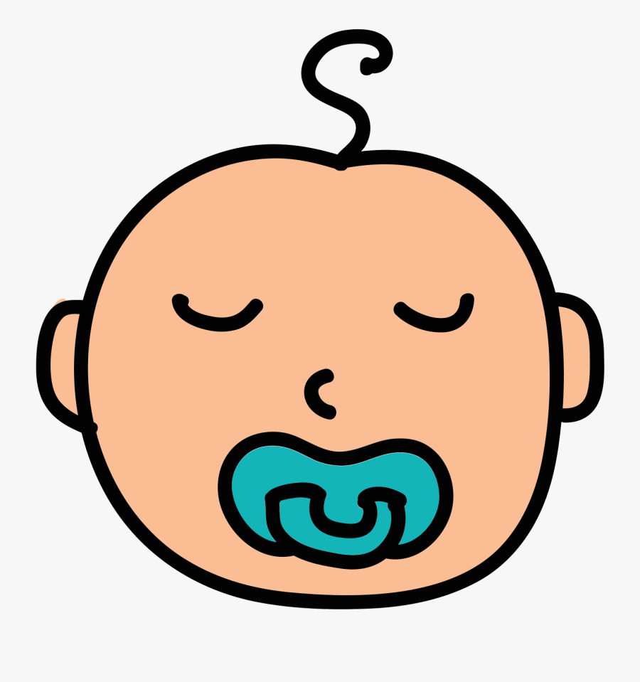 Sleeping Baby Icon - Sleeping Baby Face Clipart, Transparent Clipart