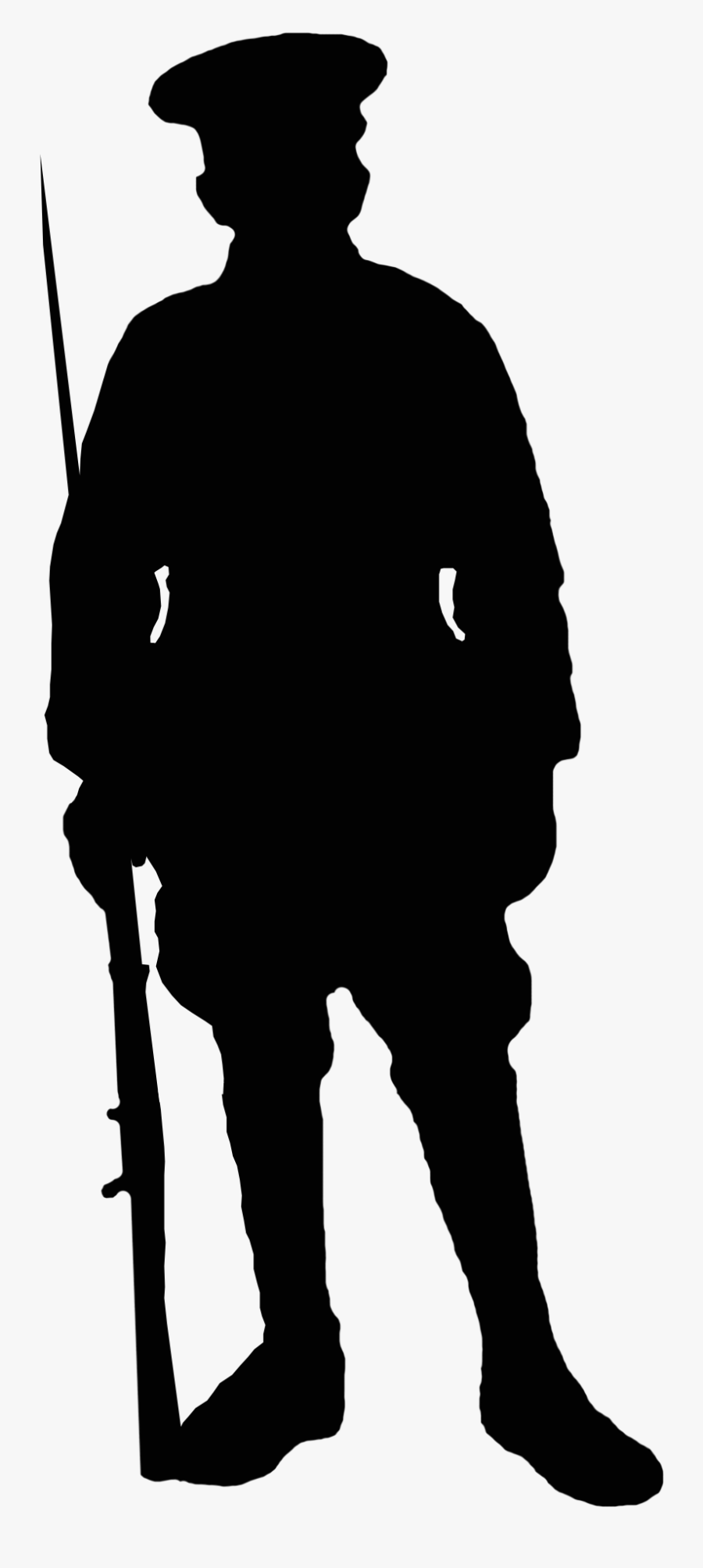 First World War Soldier Army Military Silhouette - World War 1 Soldier Silhouette, Transparent Clipart