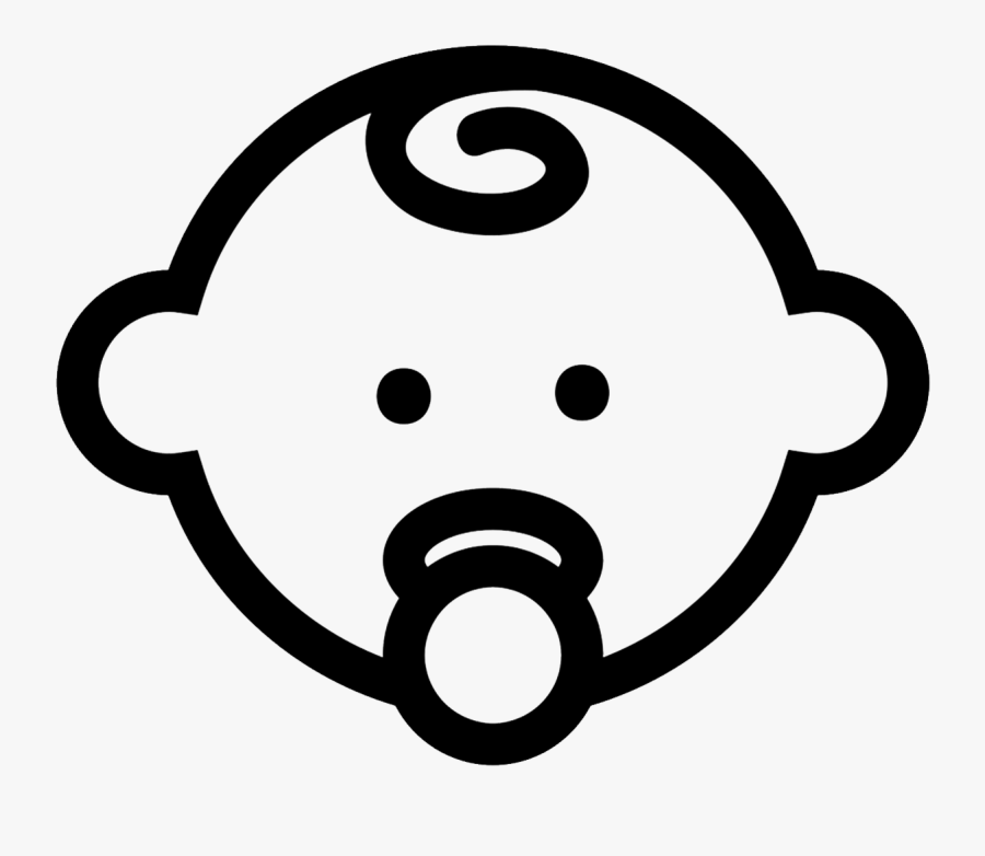 Download Baby Head Outline With Pacifier Comments - Baby Born Icon ...