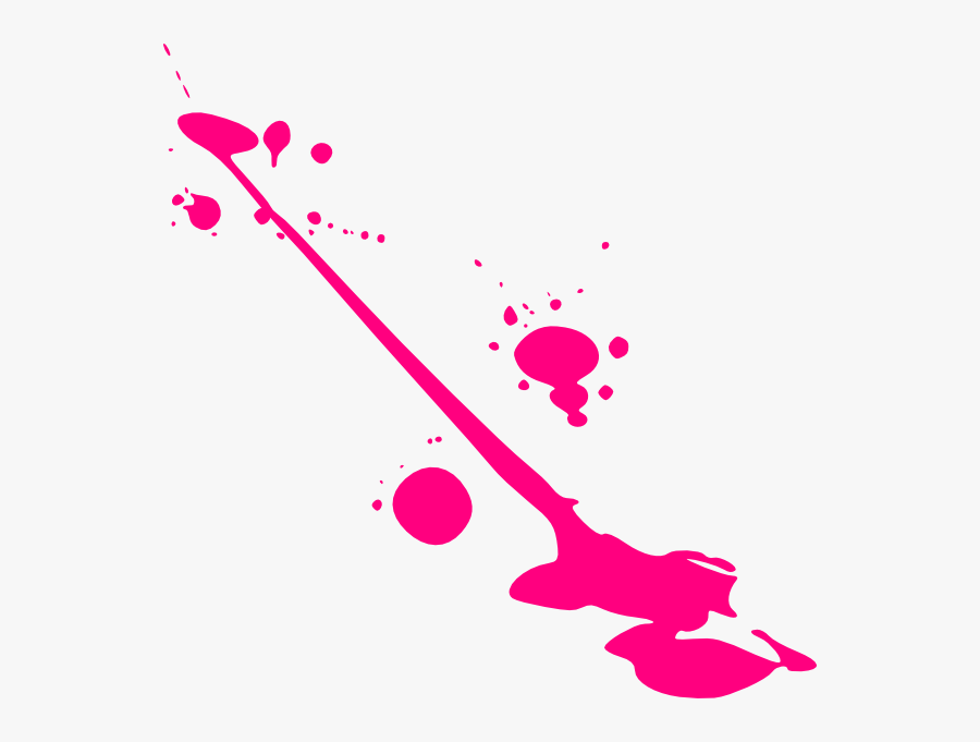 Paint Pink Splatter Clip Art At Clker - Pink Paint Splatter Transparent, Transparent Clipart