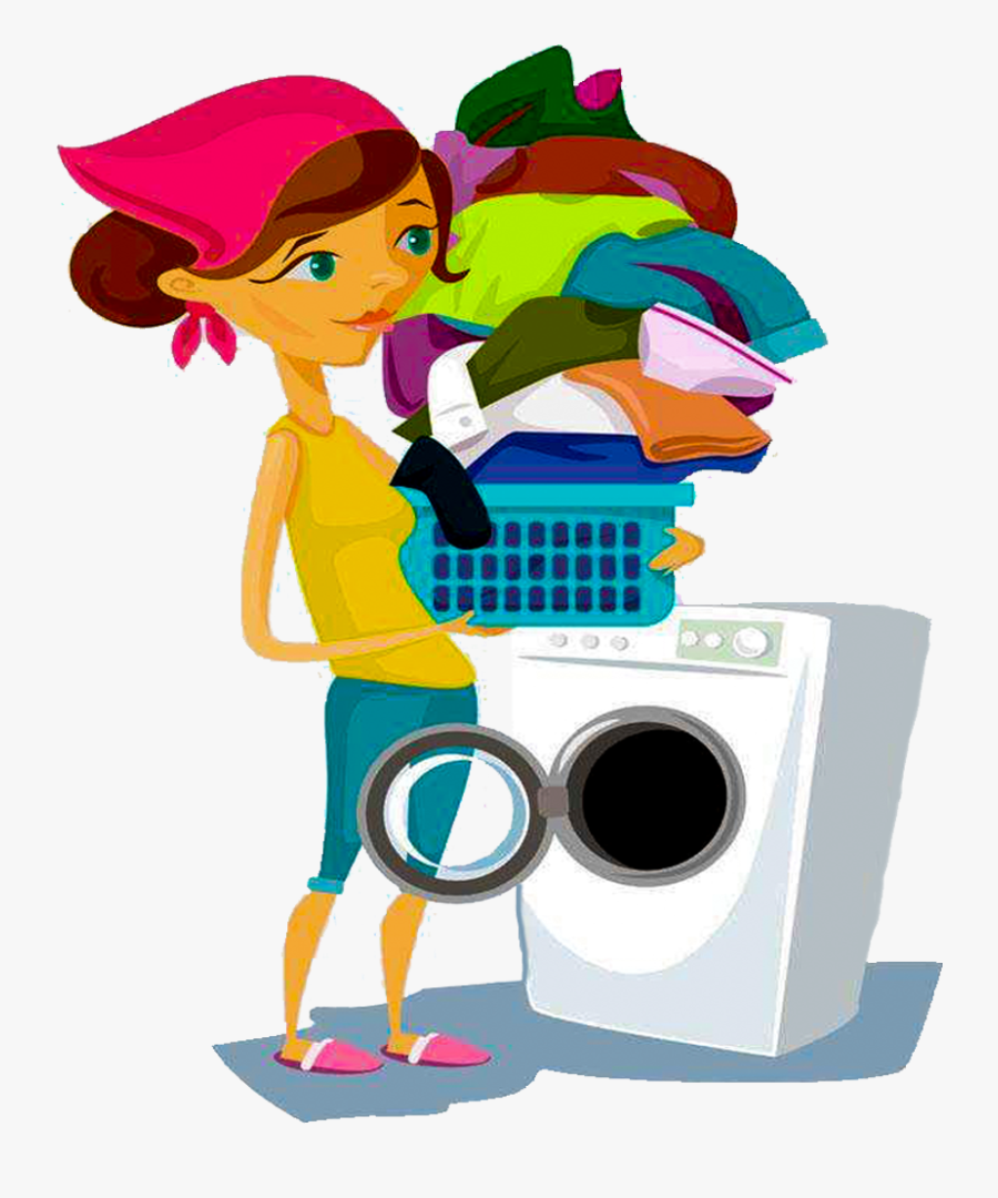 Washing Machine Laundry Clothing - Wash Clothes Png, Transparent Clipart