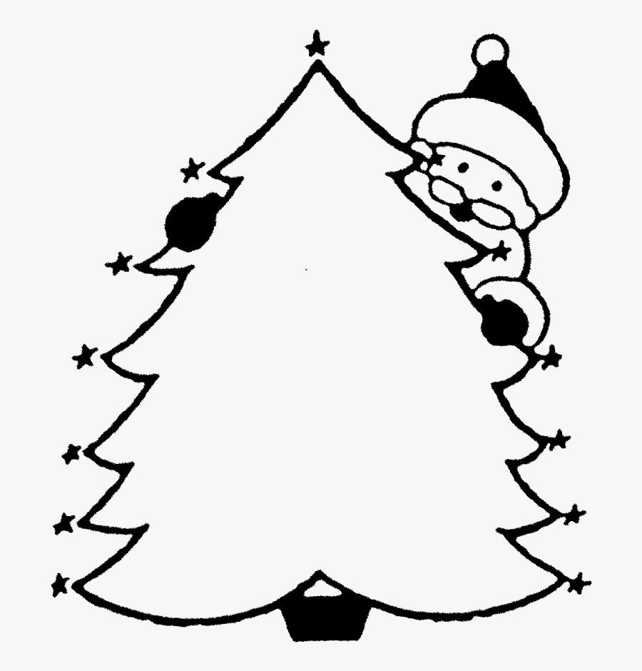 Christmas Tree & Santa Rubber Stamp"
 Title="christmas - Decorate Christmas Tree Coloring Sheet, Transparent Clipart