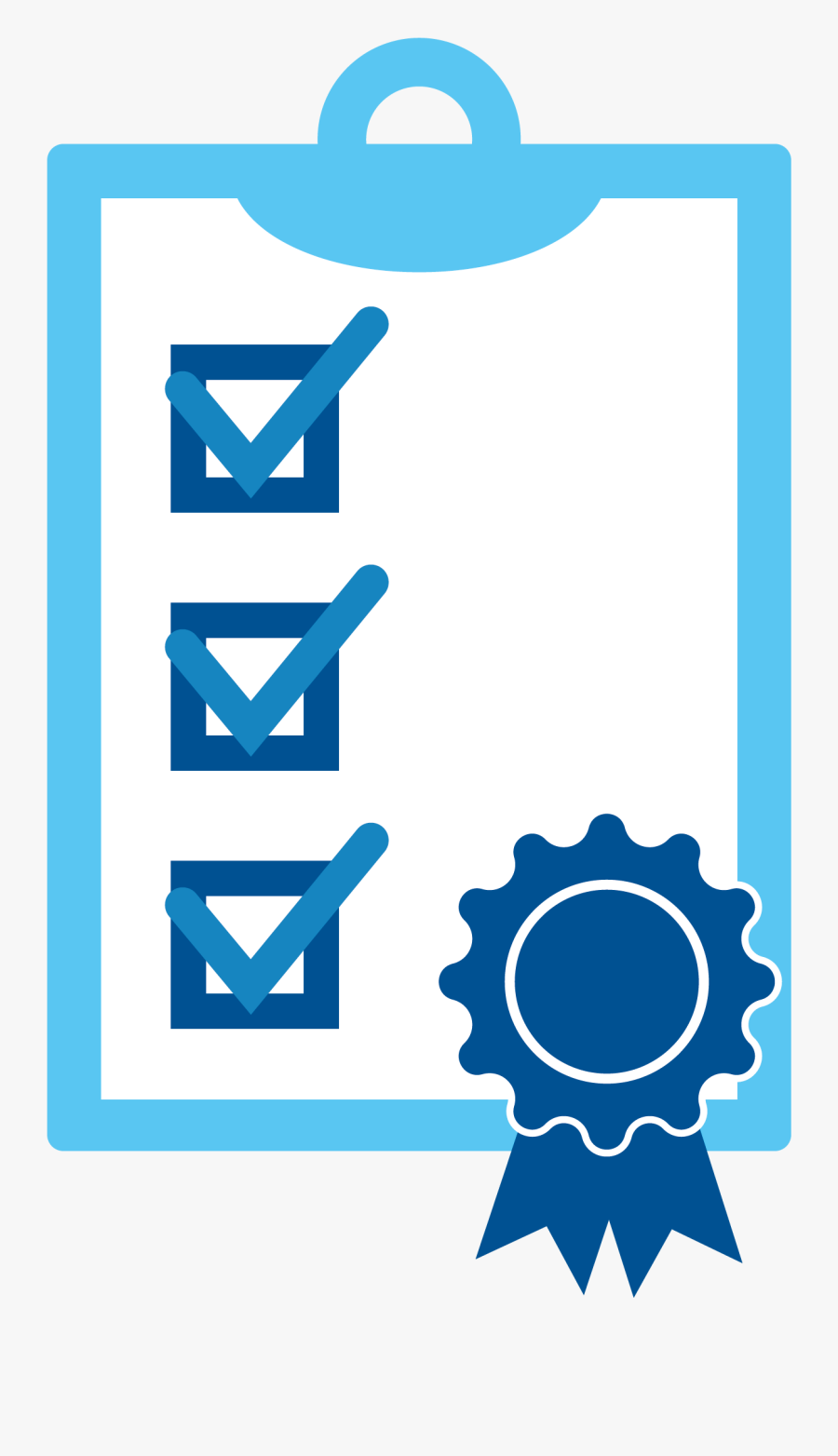 Blue Quality Assurance Icon, Transparent Clipart