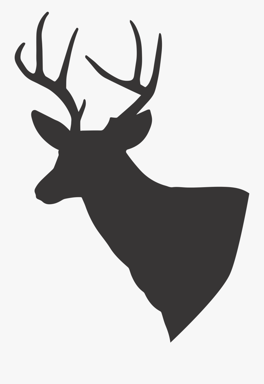 White-tailed Deer Reindeer Moose Elk - White Tailed Deer In Silhouette, Transparent Clipart