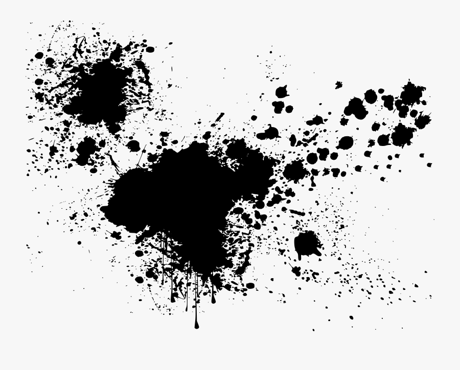 Clip Art Graffiti Splatter - Splat Of Black Paint, Transparent Clipart