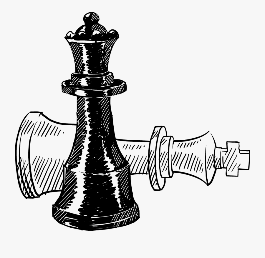 Chess pieces drawing