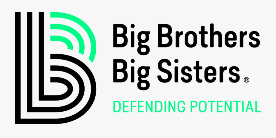 Rbg Tagline Defending Potential Black Green - Big Brothers Big Sisters Of New York City Logo, Transparent Clipart