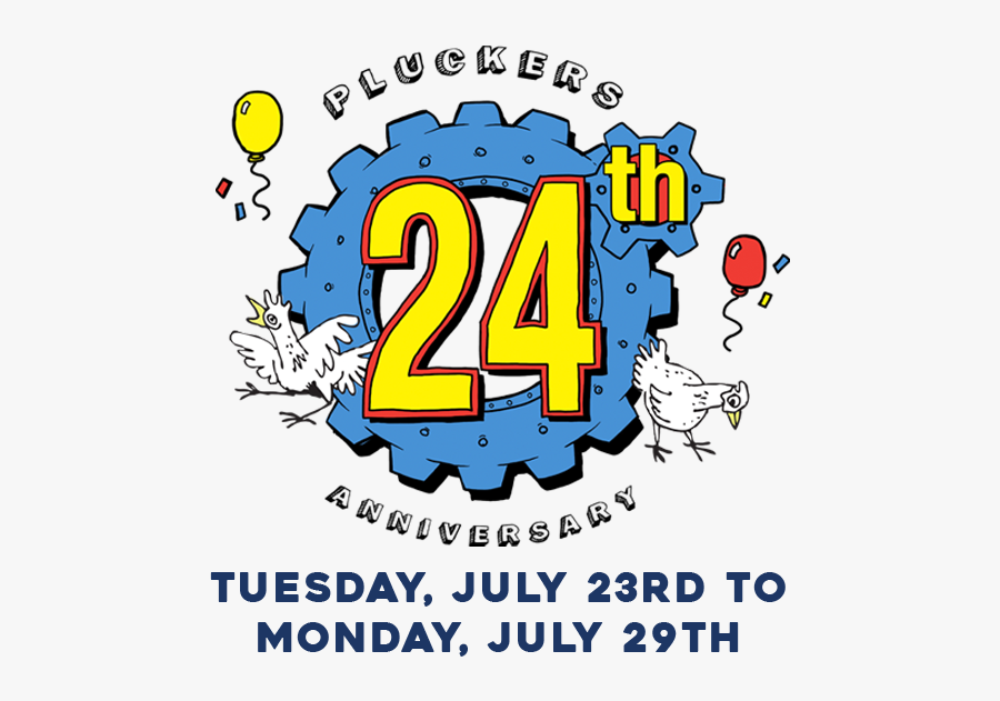 Pluckers 24th Anniversary, Transparent Clipart