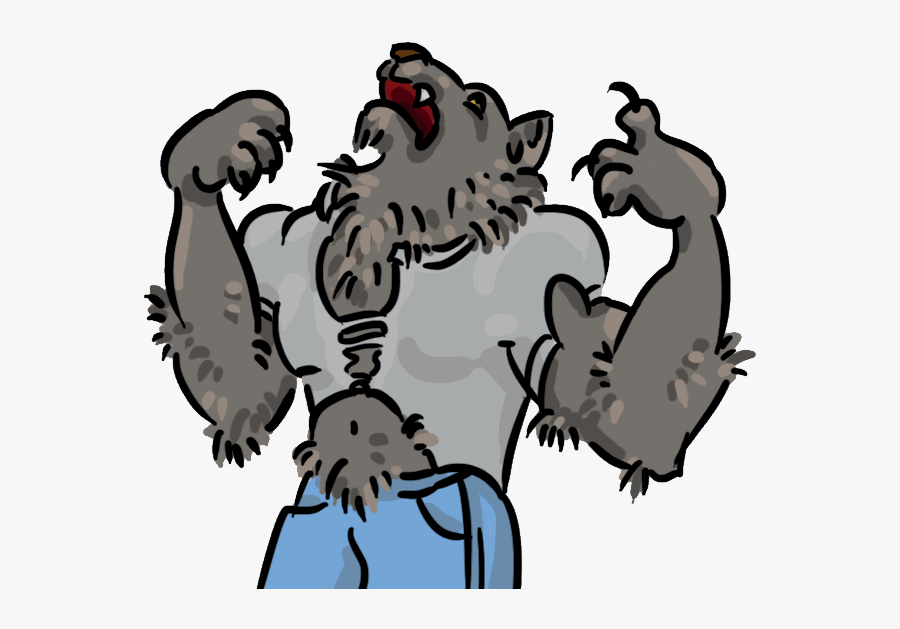 Cartoon Werewolf Transparent Background, Transparent Clipart