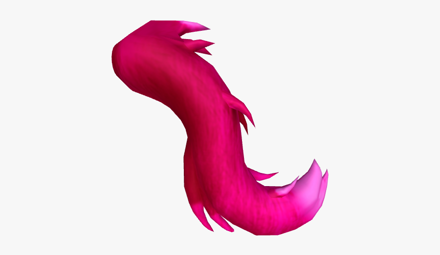 Neon Pink Werewolf Tail, Transparent Clipart