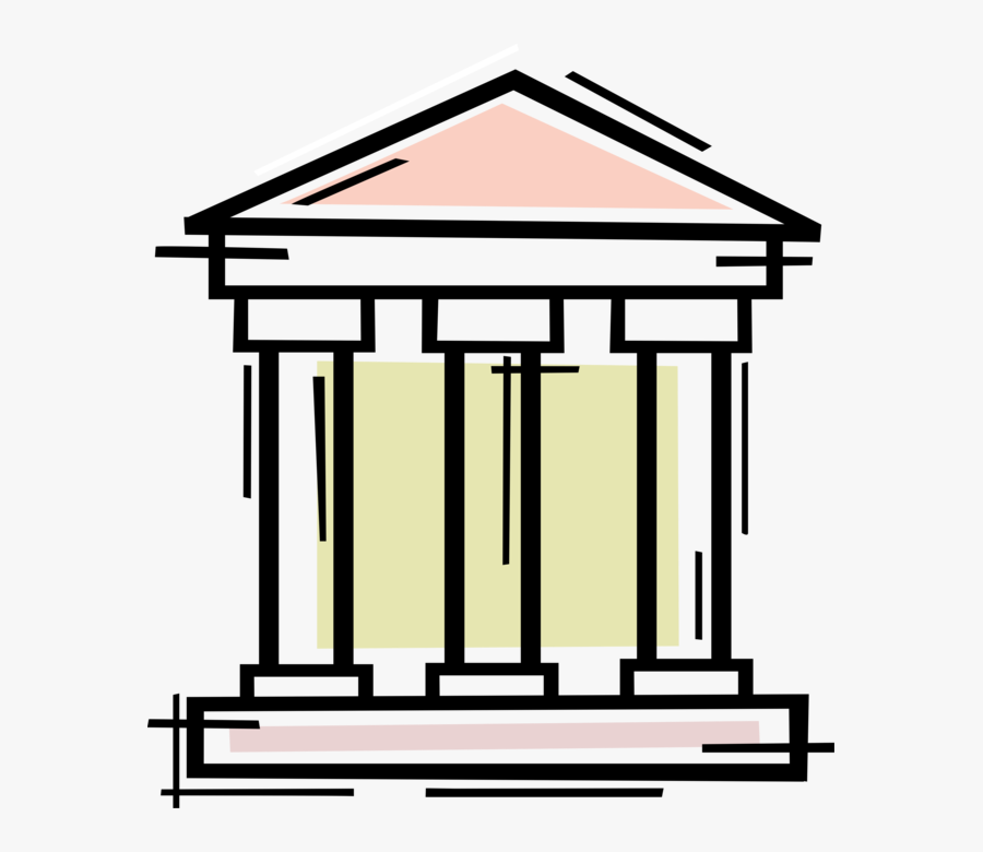 Vector Illustration Of Financial Banking Institution - Institution Illustration, Transparent Clipart