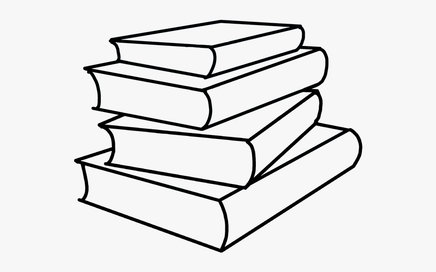 How To Draw School Books - Stack Of Books Easy Drawing, Transparent Clipart