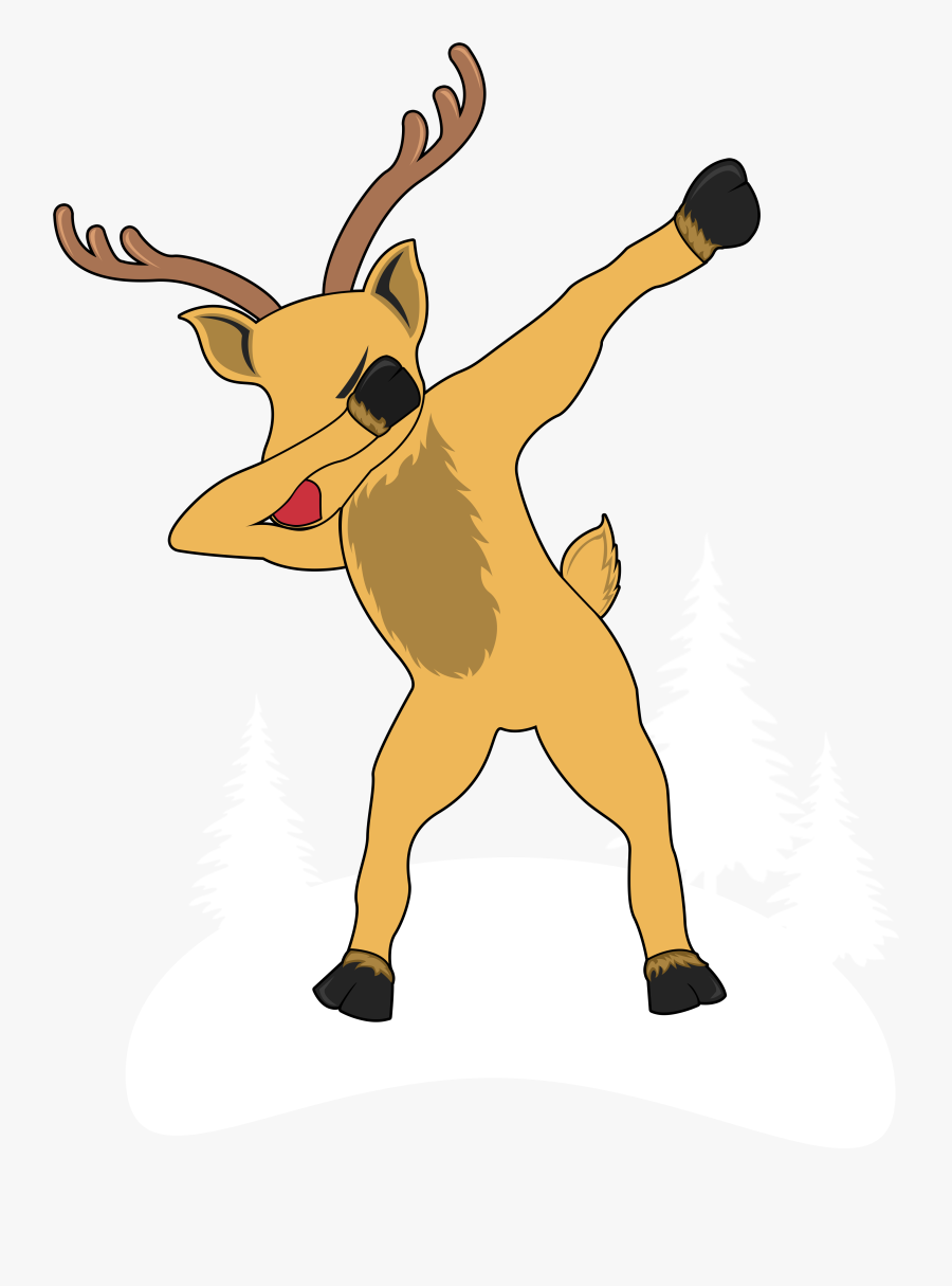 Reindeer Dab Png, Transparent Clipart