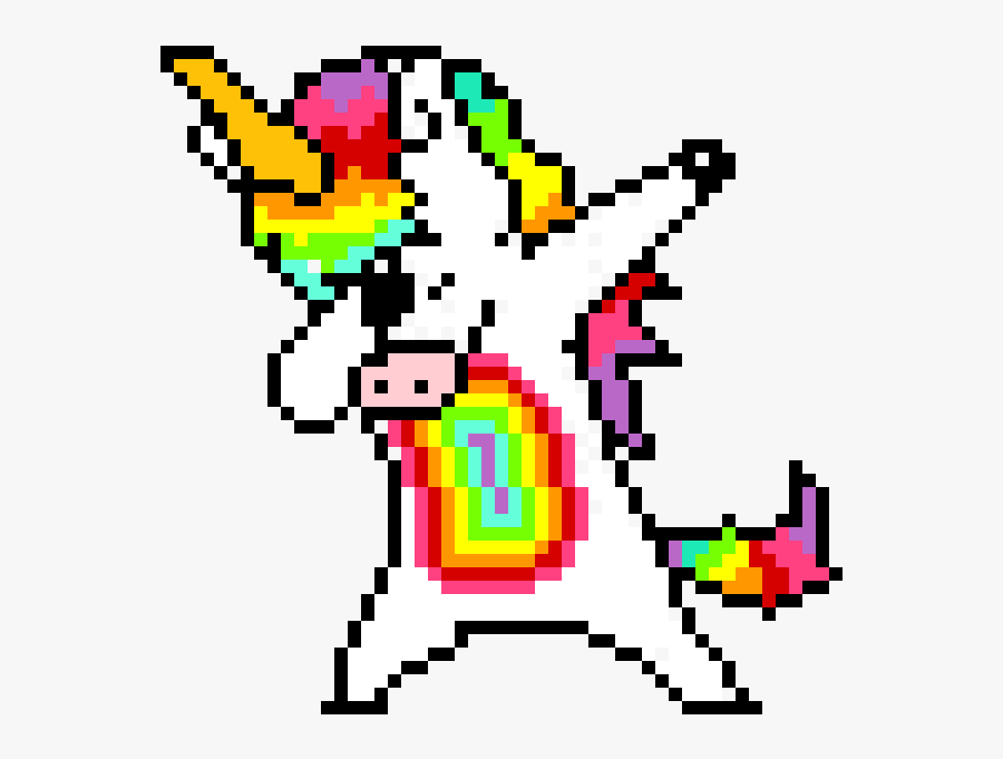 Pixel Art Dabbing Unicorn, Transparent Clipart