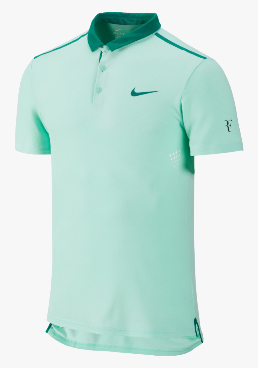 Polo Shirt Png Image - Roger Federer Grey Blue Shirt, Transparent Clipart