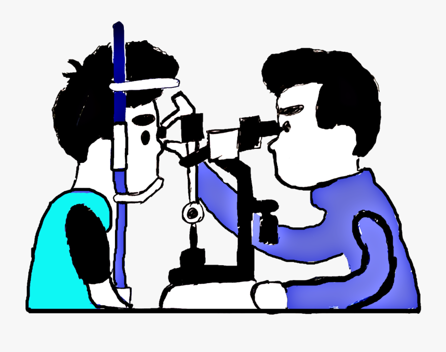 Optometrist Eye Doctor Specialist Hand Made Drawing - Cartoon, Transparent Clipart