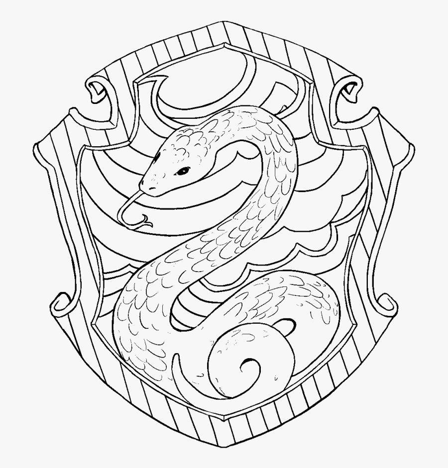 Slytherin Harry Potter Coloring Pages, Transparent Clipart