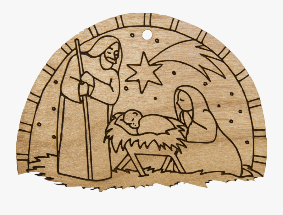 Christmas Ornament Nativity Creche De Noel A Colorier Free Transparent Clipart Clipartkey