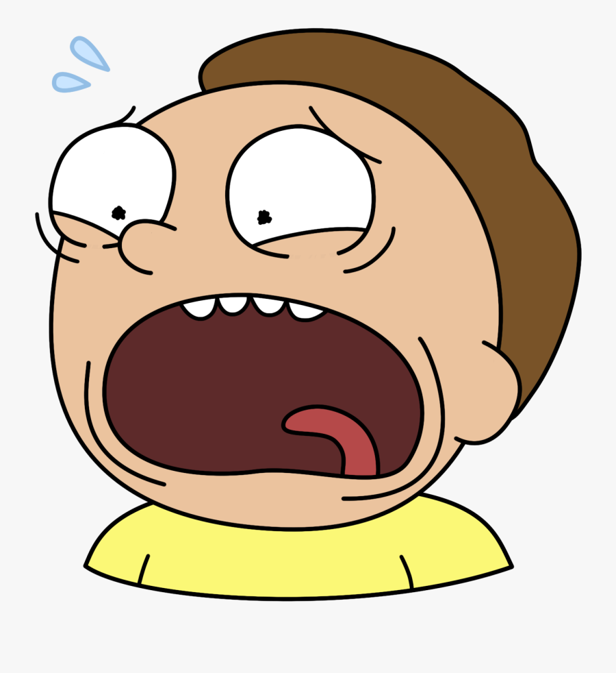 Expression,head,clip Character,art - Scared Morty Png, Transparent Clipart