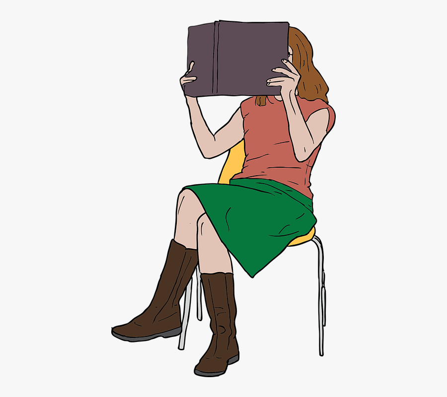 Girl Reading A Book Clipart 12, Buy Clip Art - Girl Reading Clip Art, Transparent Clipart