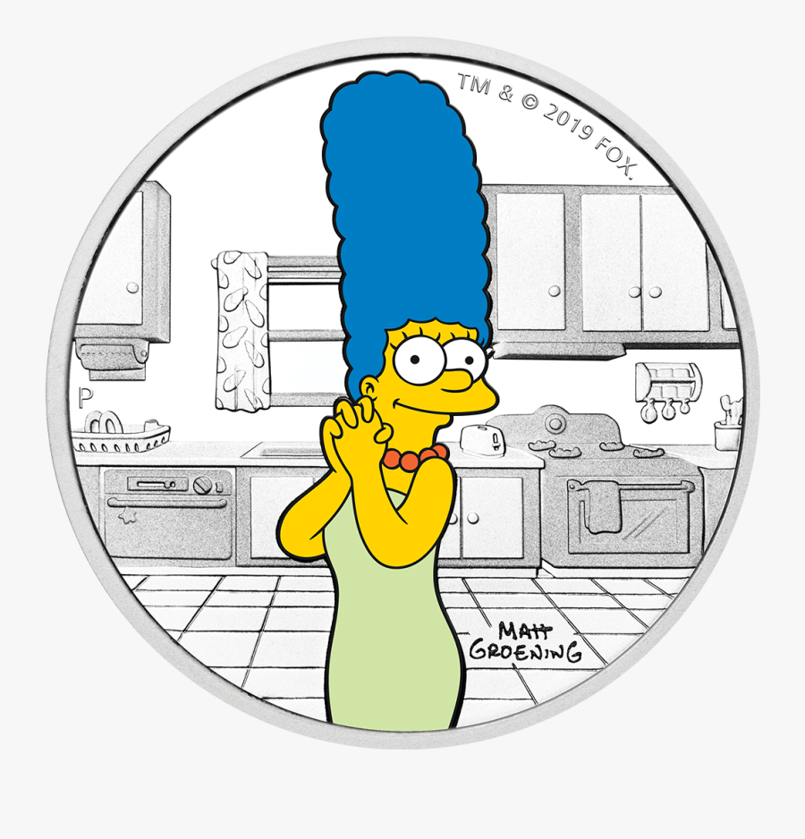Transparent Marge Simpson Clipart - 2019 Silver Marge Simpson Coin, Transparent Clipart