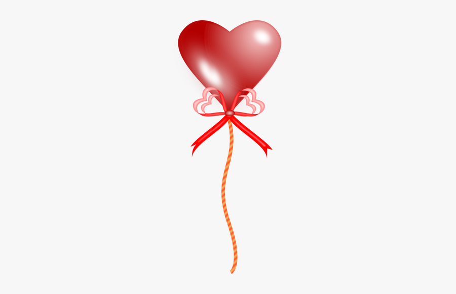 Vector Graphics Of Red Heart Shaped Balloon - Heart Balloon No Background, Transparent Clipart