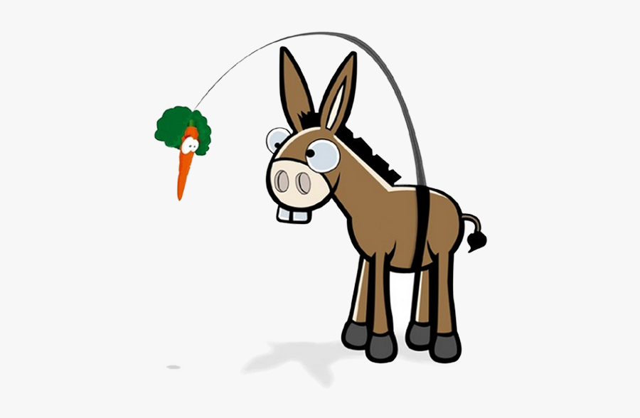 Horse Running For Carrot, Transparent Clipart