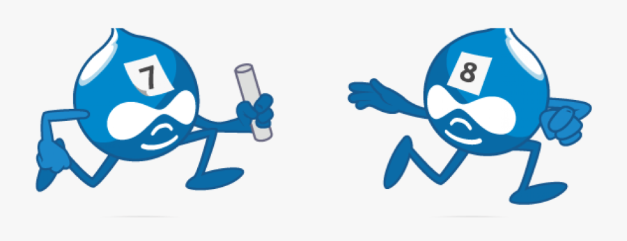 D7 Icon Passing The Baton To D8 Icon - Drupal 7 To Drupal 8, Transparent Clipart