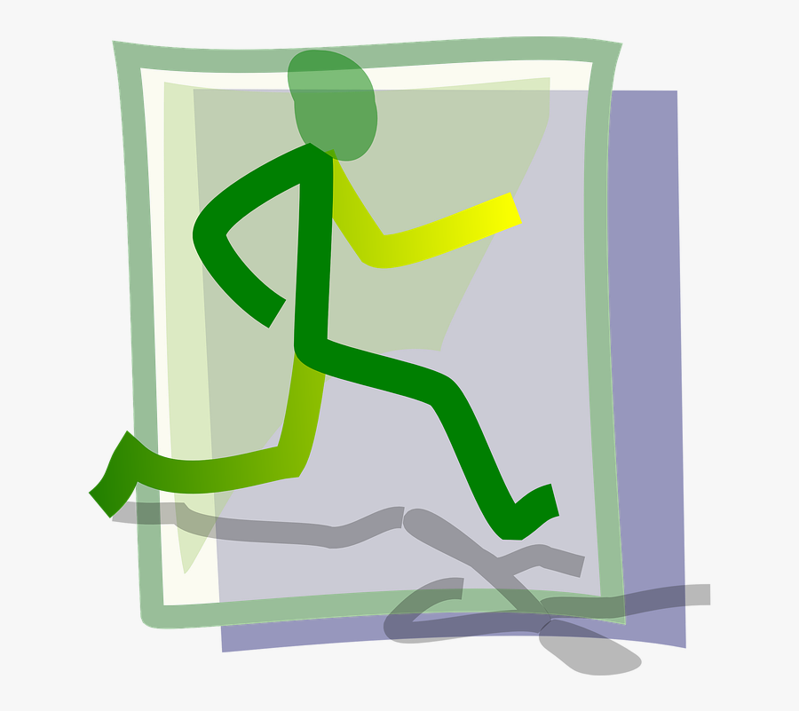 Runner, Jogger, Sprint, Man, Stickman, Training - Action En Cours, Transparent Clipart