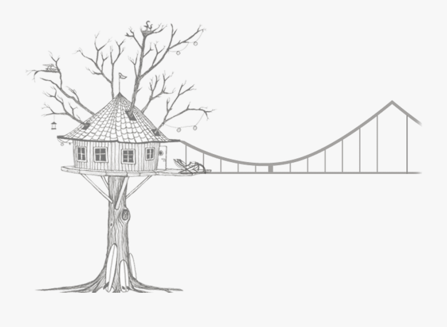 Easy Tree Houses Drawings, Transparent Clipart