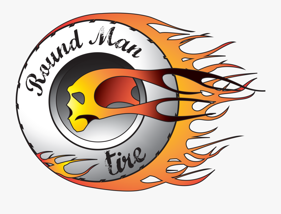 Round Man Tire - Motorcycle Tire On Fire, Transparent Clipart