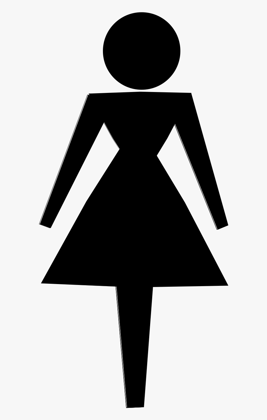 Standing,silhouette,logo - Vector Woman Icon, Transparent Clipart