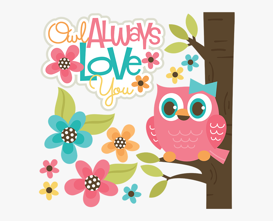 Love Scrapbook - Owls Always Love You, Transparent Clipart