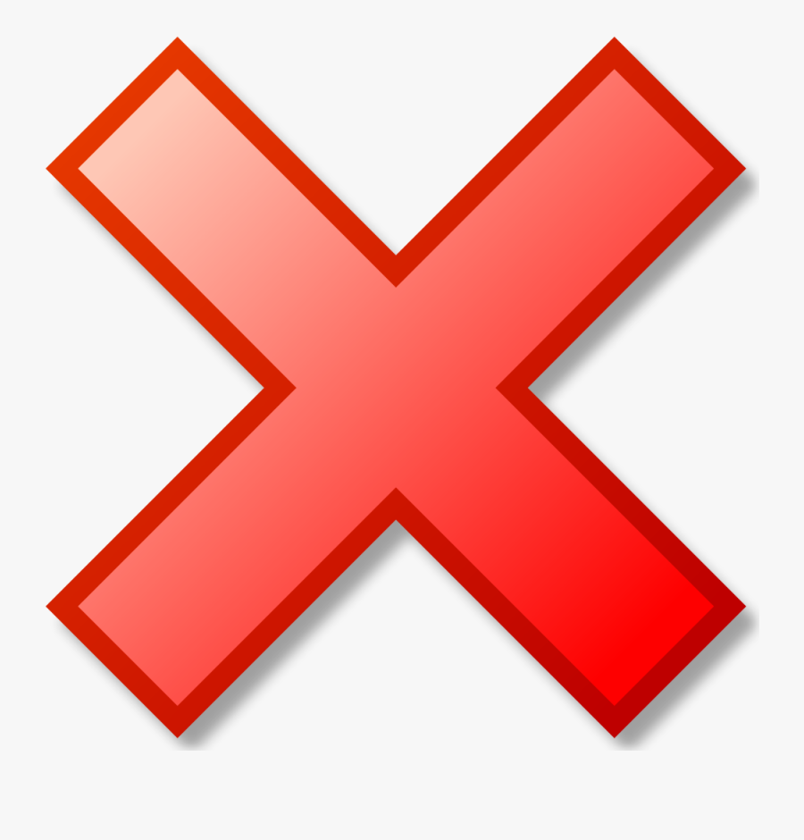 Red Close Button - Red X Button Png, Transparent Clipart