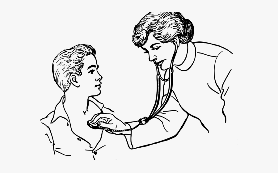 Nursing Care Cliparts - Black And White Picture Of Doctor, Transparent Clipart