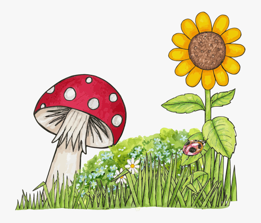 Free Clip Art Nature Scenes - Toadstools Clip Art, Transparent Clipart