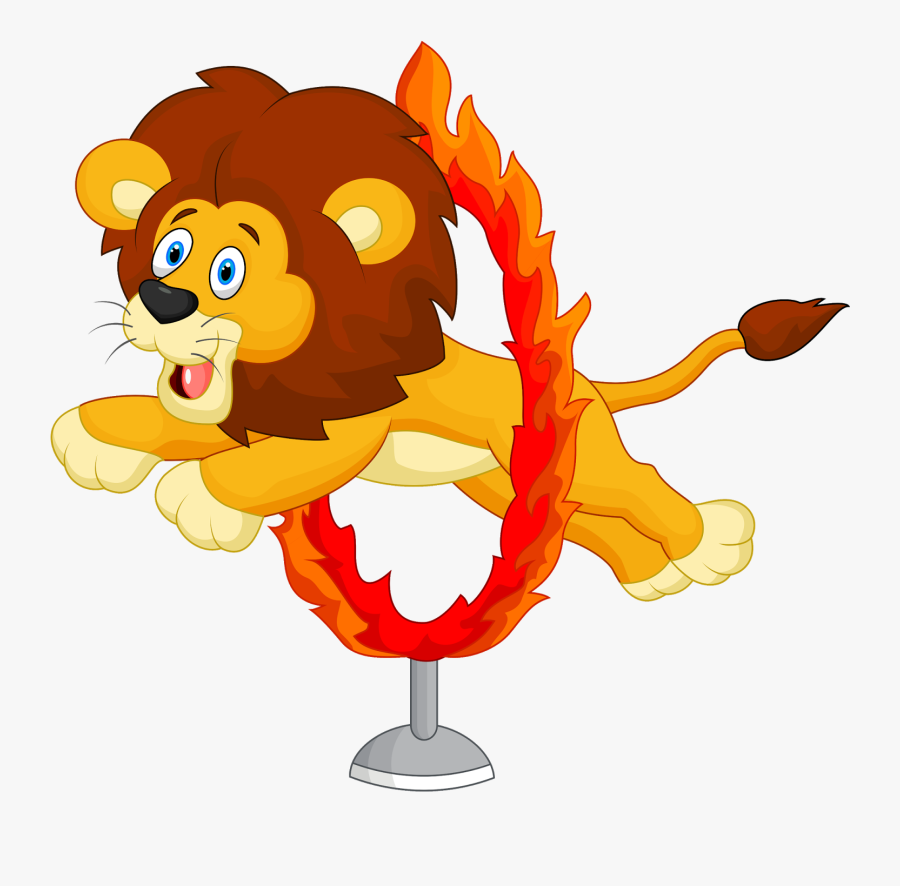 Circus Lion Clipart - Cartoon Lion Circus Clipart, Transparent Clipart