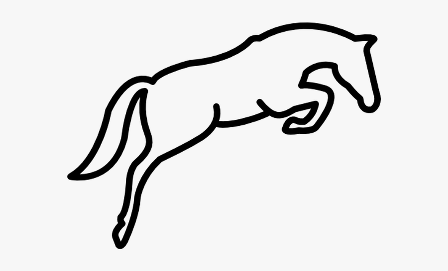 Horses Jumping For Drawing, Transparent Clipart